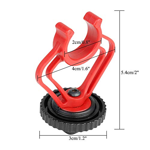 SHOPEE Triple Mount Brackets ABS Plastic with Shoe Mount Adapter in Red & Black for BY-MM1 Mini Cardioid Shotgun Microphone and other Brand Similar Shotgun Microphones (3 pack) - Image 3