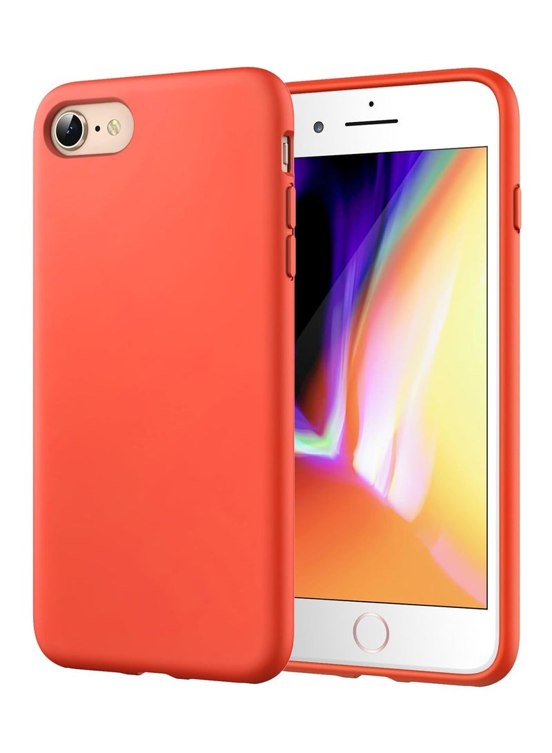 DUSALA iPhone SE Case 2022/2020, iPhone 8 Case, iPhone 7 Case, Liquid Silicone Phone Case for iPhone SE 8 7 4.7 Inch, Colorful Silky-Soft Protective Cover (Red) - Image 1