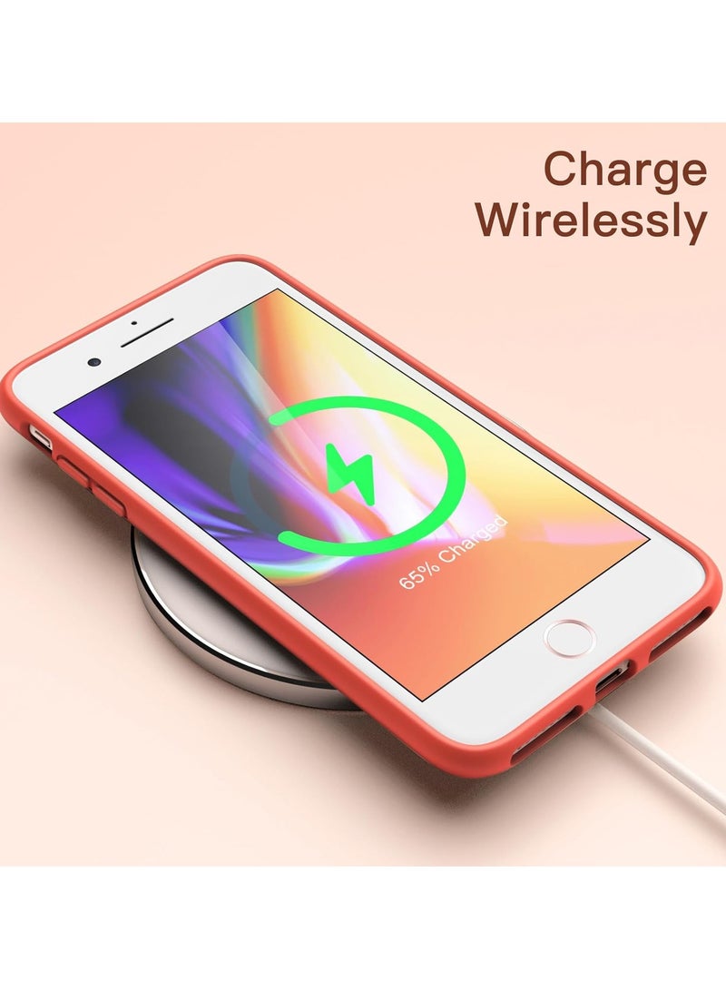 DUSALA iPhone SE Case 2022/2020, iPhone 8 Case, iPhone 7 Case, Liquid Silicone Phone Case for iPhone SE 8 7 4.7 Inch, Colorful Silky-Soft Protective Cover (Red) - Image 3