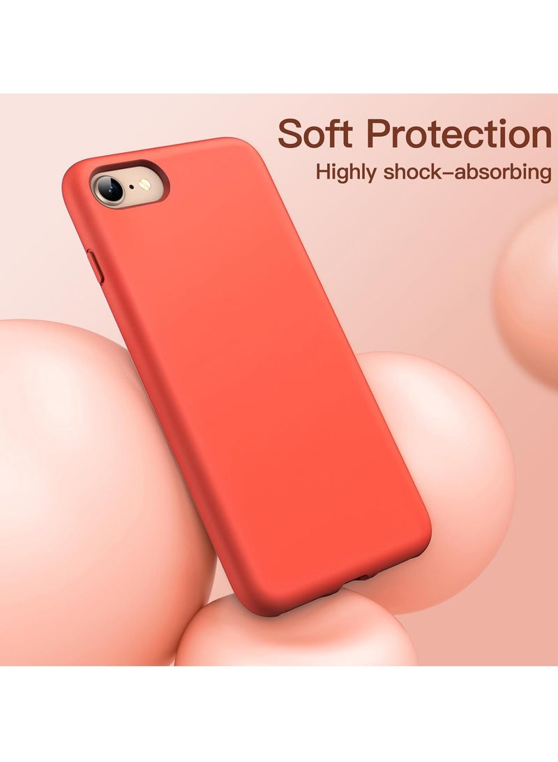 DUSALA iPhone SE Case 2022/2020, iPhone 8 Case, iPhone 7 Case, Liquid Silicone Phone Case for iPhone SE 8 7 4.7 Inch, Colorful Silky-Soft Protective Cover (Red) - Image 4