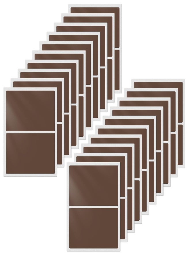YIKIADA Rectangle Labels 2" × 3" Color Coding Vinyl Stickers Brown 40 PCS - Image 1