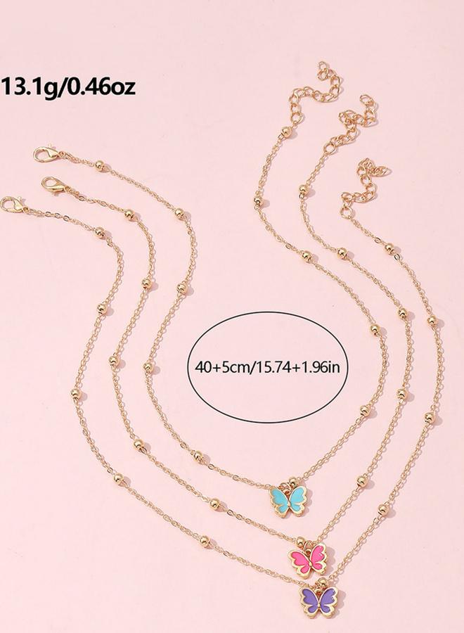 Take Two Pack of 3 - Butterfly Charm Necklace - Image 4
