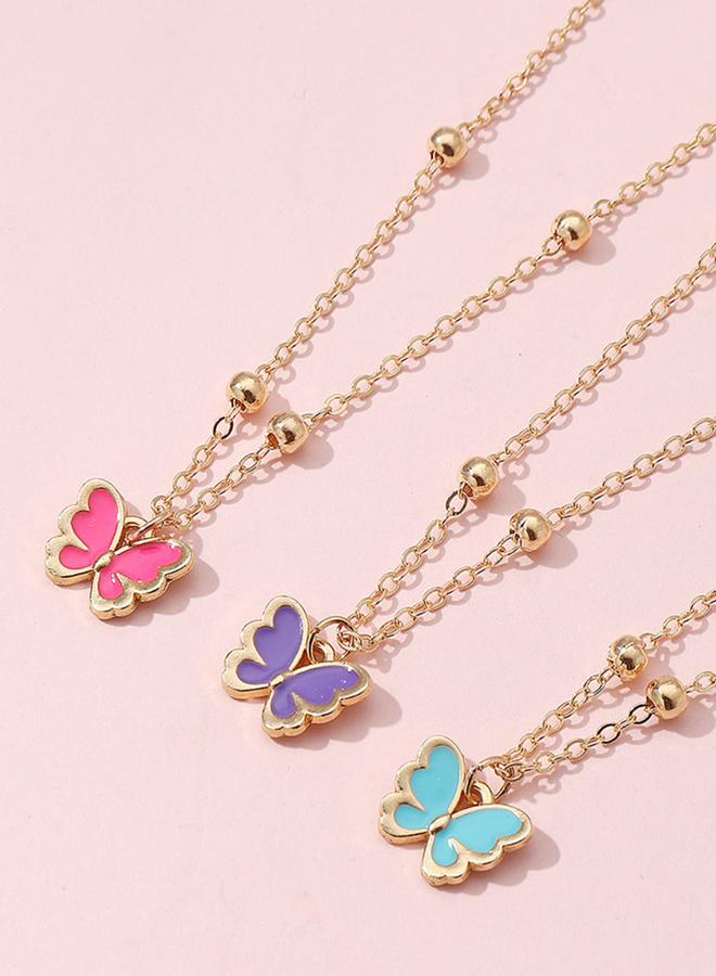 Take Two Pack of 3 - Butterfly Charm Necklace - Image 1