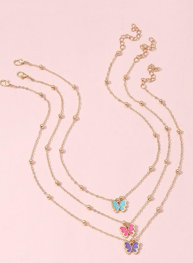 Take Two Pack of 3 - Butterfly Charm Necklace - Image 2