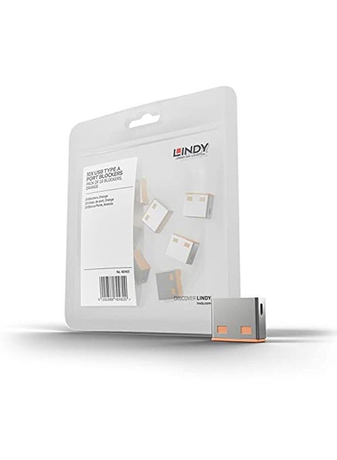 LINDY 40463 10 USB Portschlösser orange - Image 2