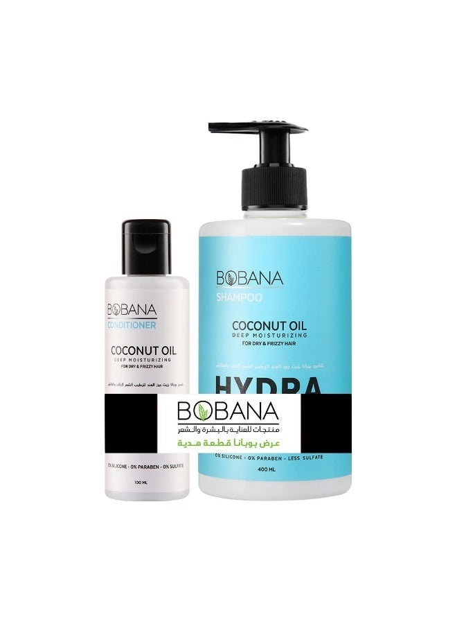 BOBANA Shampoo Coconut Oil 400ml + Conditioner Coconut Oil 100ml - Image 1