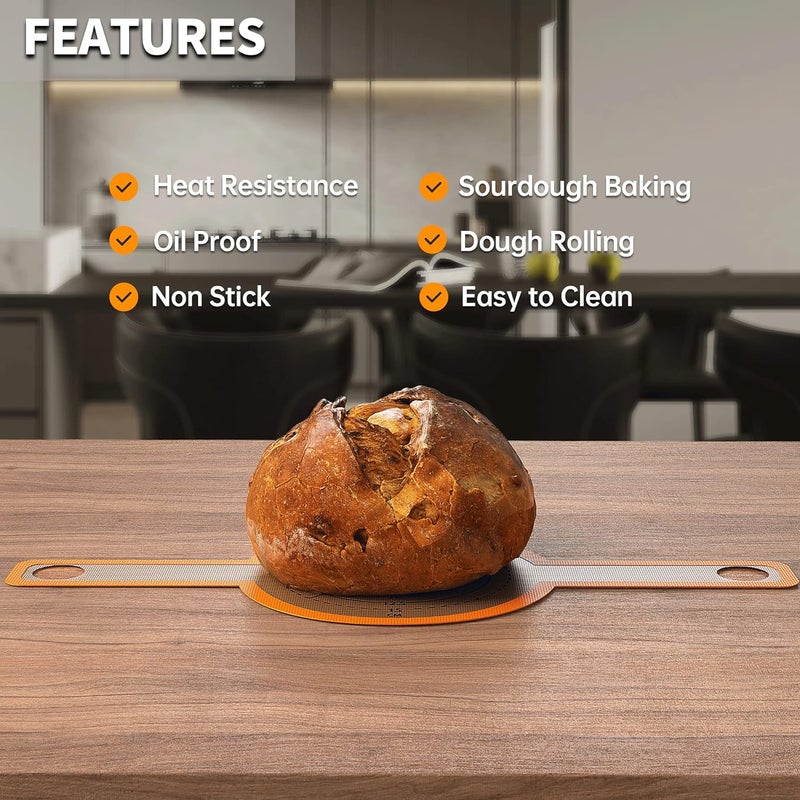 GUYDREMAT Bread Sling - Perfect Silicone Baking Mat for Sourdough Bread Baking – Superior Cast in Iron Dutch Oven Liner, 2 Pieces with Storage Band in GUY DREAM Classic Pack - Image 4