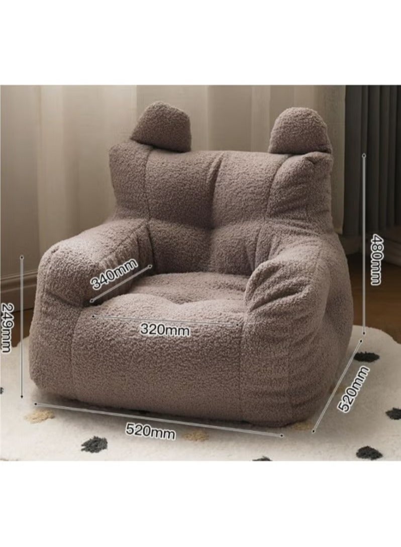 Generic Bean Bag Chair for Kids - Stuffed Animal Storage Bean Bag - Children Sofa Cute Small Bean Bag Chair with Filling Fleece Floor Seat Armchair Boy Girl Bedroom Couch Kids Furniture - Image 1