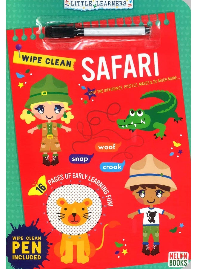 Little Lerner: Wipe Clean Safari With Pen  - Image 1
