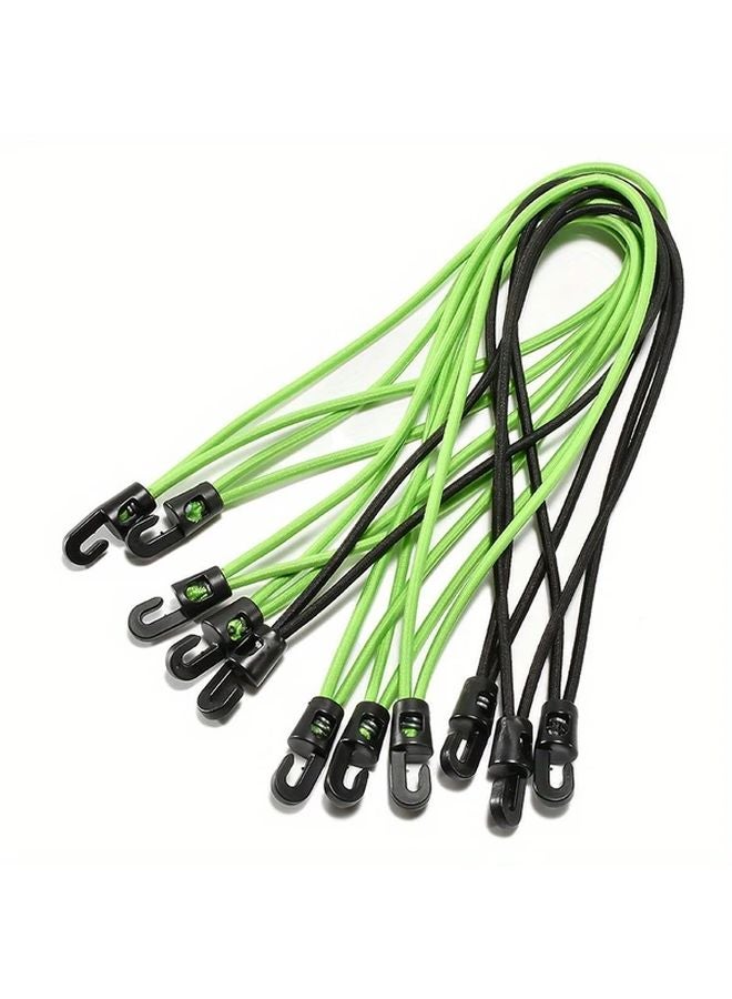 4pcs Black Elastic Binding Rope Straps With Hook For Luggage Bike Motorcycle - Image 5