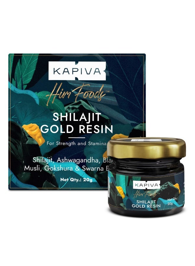 Kapiva Shilajit/Shilajeet Gold Resin - 20g | 500mg/Serving | 40 Servings | Boost Muscle Growth & Stamina | Contains 24 Carat Gold | 100% Ayurvedic - Image 1