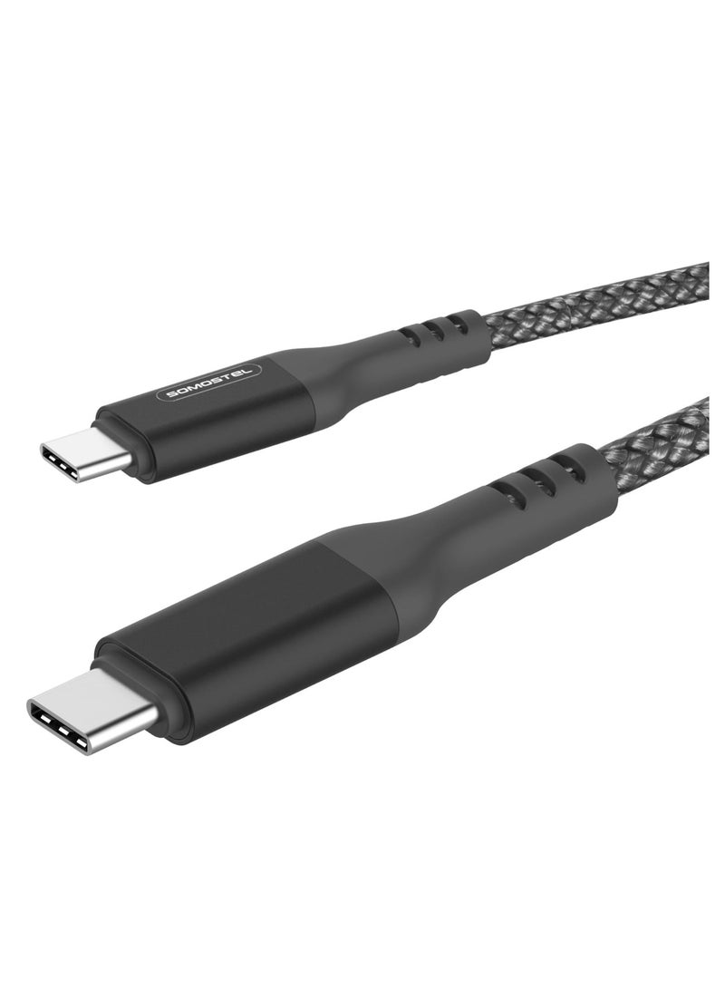 SOMOSTEL Type-C Charging Cable, 2 Meters Long, Braided, Anti-Stretch, and sync - Image 2