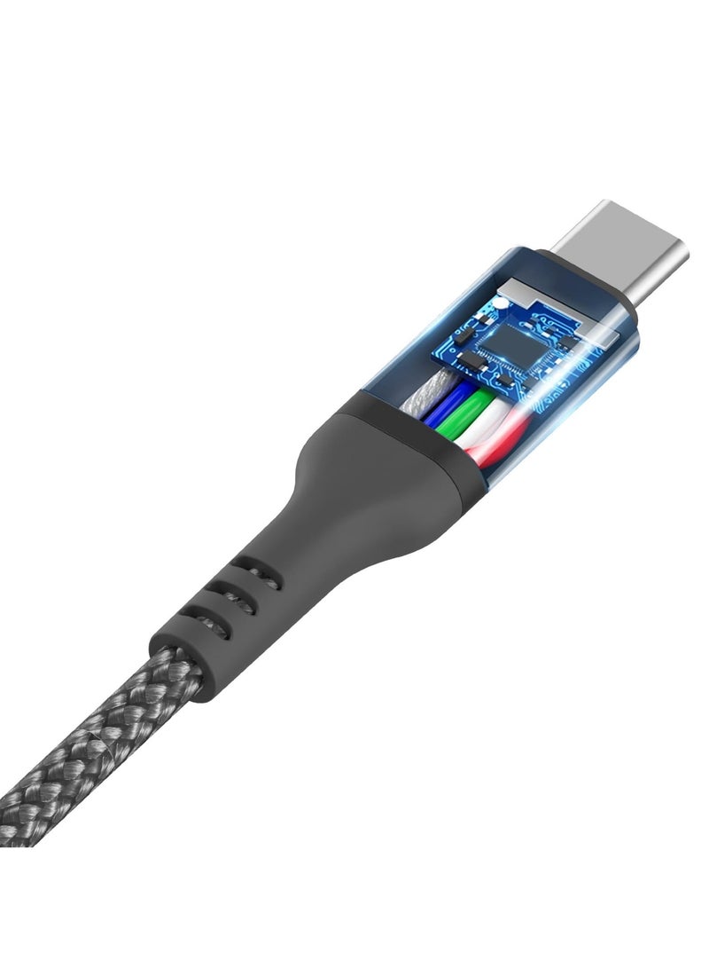 SOMOSTEL Type-C Charging Cable, 2 Meters Long, Braided, Anti-Stretch, and sync - Image 3