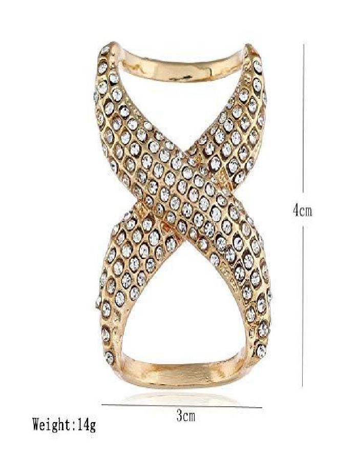 vipolish 2PCS Rhinestone Inlayed Silk Scarf Clips Rings Fashion Scarves Buckle Scarf Wrap Holder Clamp Silk Scarf Clasp for Clothing Neckerchief Shawl (Golden + Silver) 
