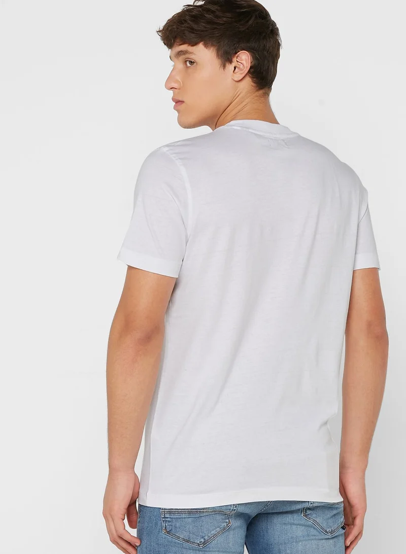 JACK & JONES Slogan Crew Neck T-Shirt