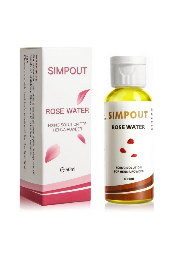 Simpout Henna Fixing Solution, Rose Water For Henna Eyebrow Hair Tint, Brightens The Henna Color, Enhances Color Intensity, Natural And Long Lasting 50Ml - Image 1