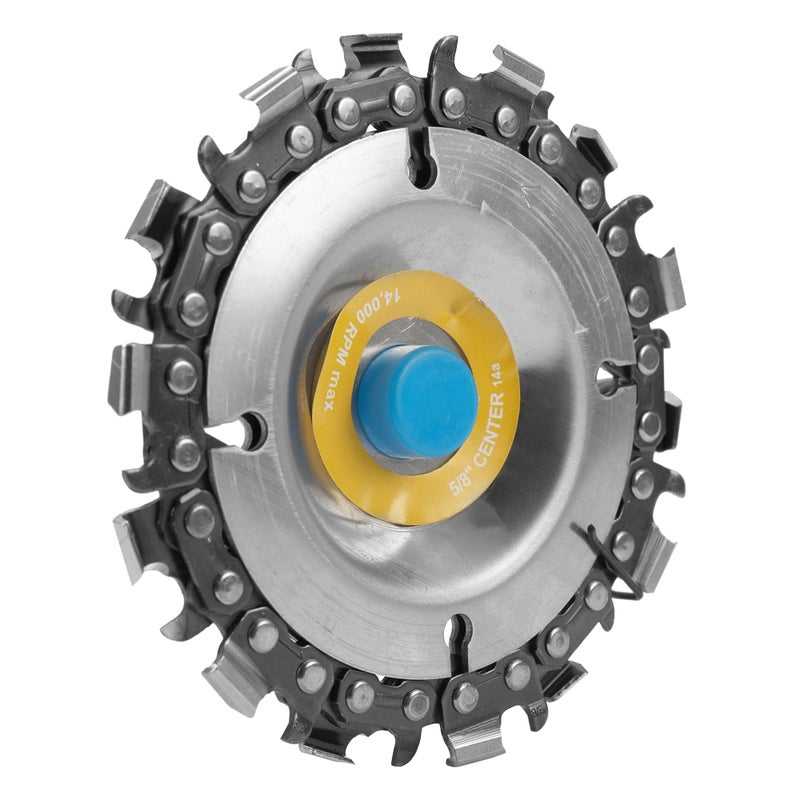 Angle Grinder Disc: 14-Teeth Anti-Kickback Action - 360-Degree Usability Chain Saw for Wood Carving Plastic Cutting Ice Sculpting Rubber Removal Curved Work - Image 1