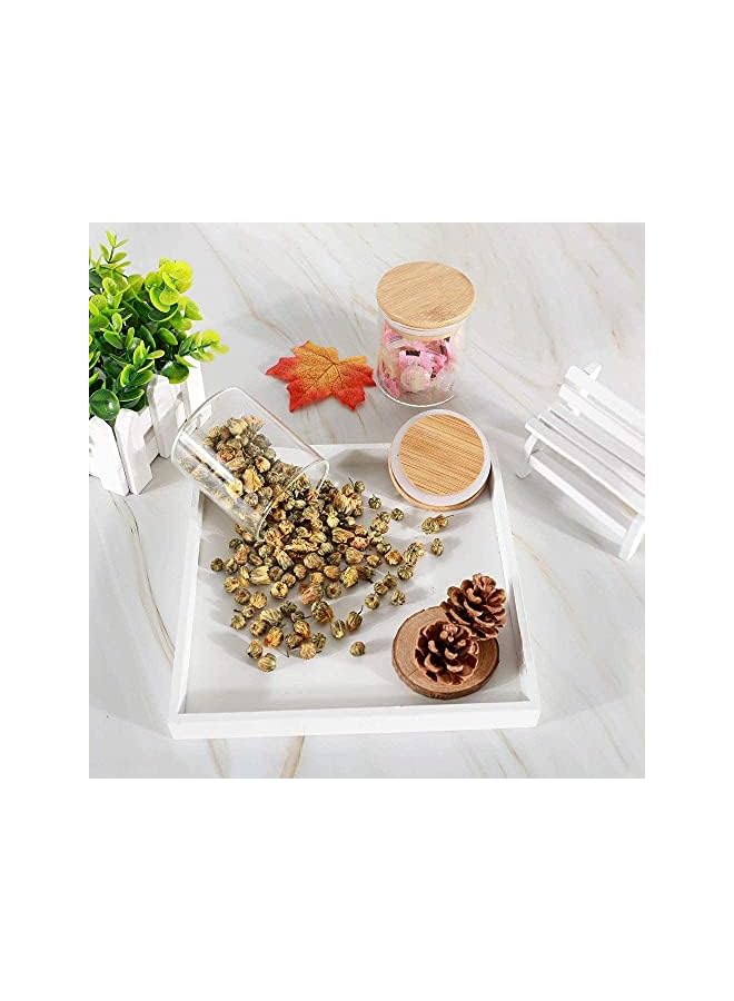 VoiDrop Glass Jars with Bamboo Lids Silicon Ring Set of 10, Air Tight Kitchen Food Cereal Containers for Storage, Canister Set for Jam Pasta Spaghetti Tea Coffee Beans Cookie Snack Flour - Image 2