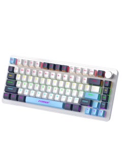 Forev Portable  Wired Keyboard Hot-Swap Gaming , E-Sports 75% Wired Mechanical Lightweight 82 Key (RGB) With Type-C Cable ,FV-K82 Good Keyboard For Gamer  - Image 1