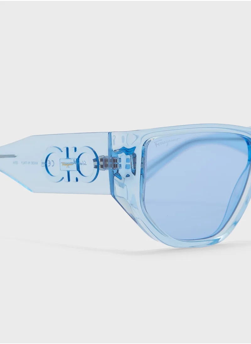 Salvatore Ferragamo Modified Rectangle Sunglasses