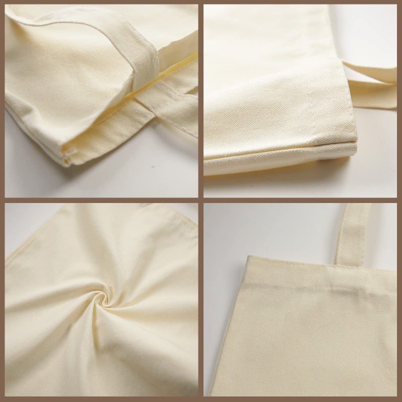 ORJ Sublimation blank canvas bags bulk,Polyester Tote Bags for Sublimation, 6 PCS 13 x 15 Inch Blank Canvas Tote Bags DIY custom Shopping Bag - Image 3