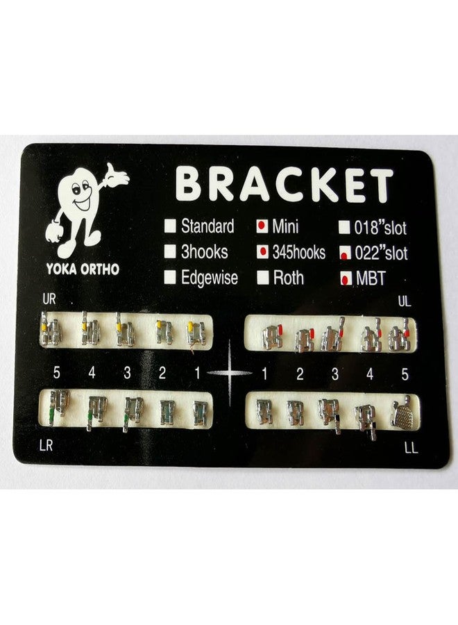 DentalSmile 3 Kits(60) Dental Bracekts MIM Orthodontics MBT Mini 022 with Hooks 345 - Image 1