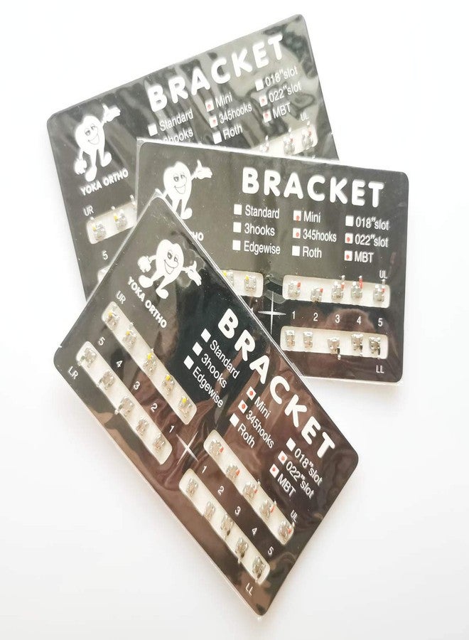 DentalSmile 3 Kits(60) Dental Bracekts MIM Orthodontics MBT Mini 022 with Hooks 345 - Image 3