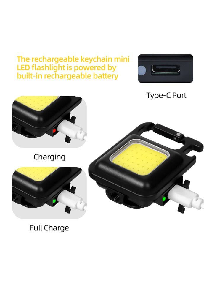 فيند مصباح LED صغير محمول يعمل بإمتزاز مغناطيسي بقدرة 500 مللي أمبير في الساعة لإصلاح السيارات مصباح قلادة ضوء سلسلة المفاتيح تصميم إضاءة LED متعددة الوظائف حزمة من 4 - Image 2