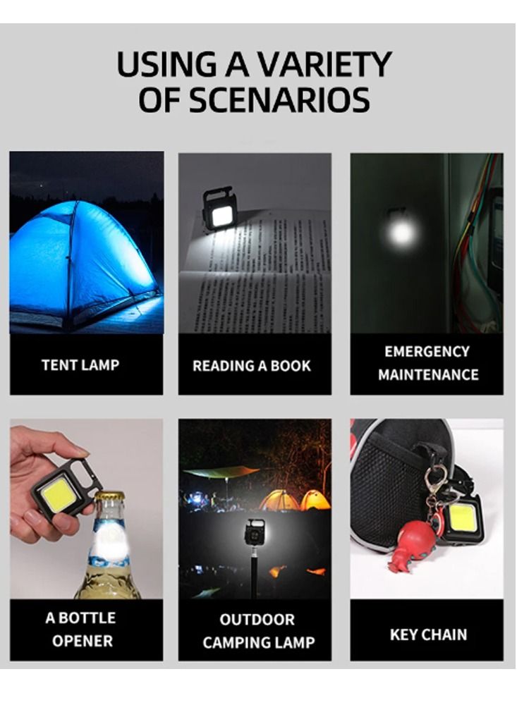 فيند مصباح LED صغير محمول يعمل بإمتزاز مغناطيسي بقدرة 500 مللي أمبير في الساعة لإصلاح السيارات مصباح قلادة ضوء سلسلة المفاتيح تصميم إضاءة LED متعددة الوظائف حزمة من 4 - Image 3
