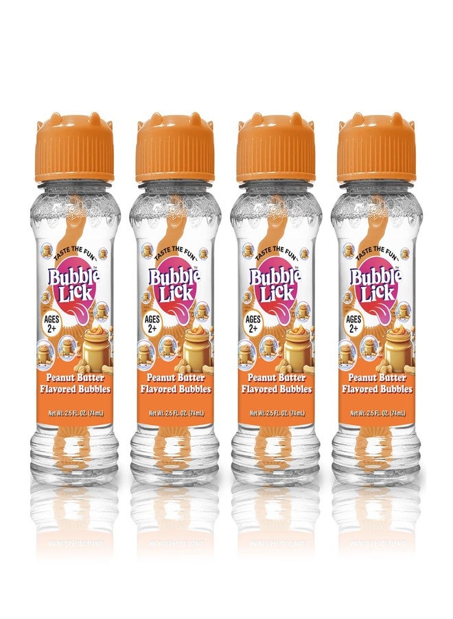 BubbleLick Bubble Lick Peanut Butter Flavored Bubbles 4 Pack for Dogs USA Made for Groomers Daycare - Image 1