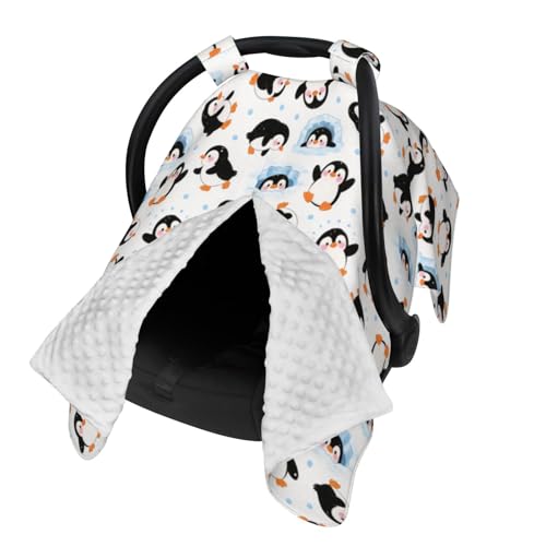 Mcewoel Penguin Car Seat Canopy Cover for Baby Nursing Cover for Newborn Penguin Stuff for Baby Stroller Cover for All Seasons - Image 3
