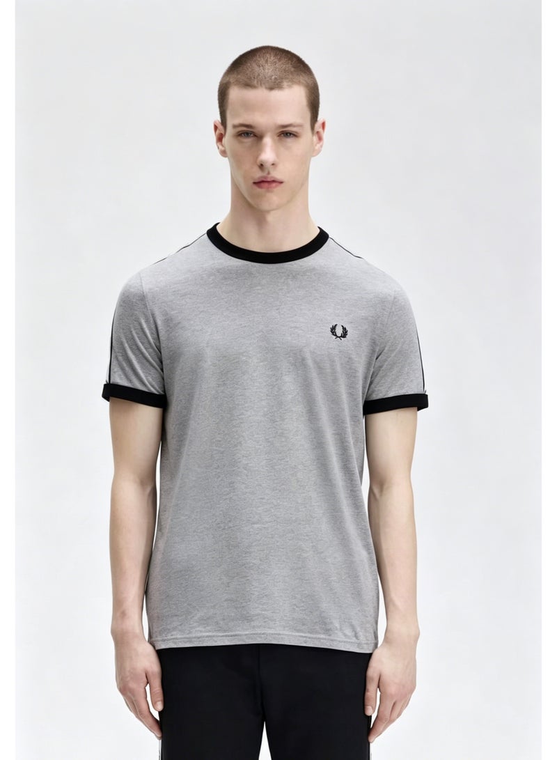 FRED PERRY Men's Short-Sleeve T-Shirt, Minimalist Casual Color-Blocking Trim Half-Sleeve Top - Image 1