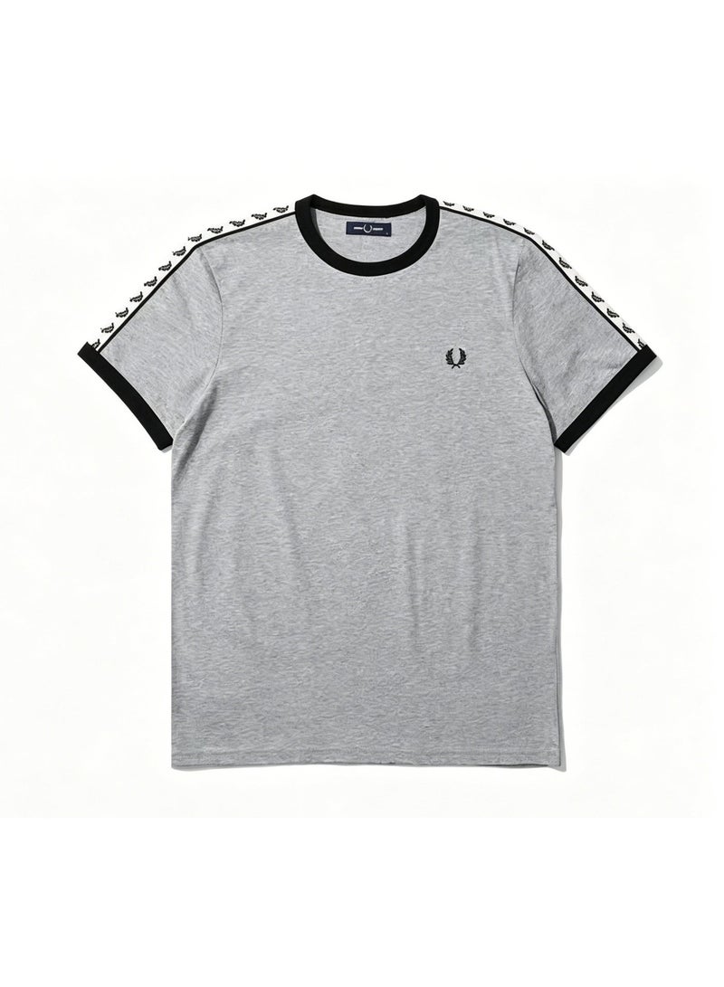 FRED PERRY Men's Short-Sleeve T-Shirt, Minimalist Casual Color-Blocking Trim Half-Sleeve Top - Image 3