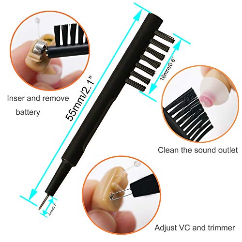 Anico 8 pieces hearing aid amplifier cleaning tools, earbuds/Headphones/Airpods cleaner brush kits with case - Image 2