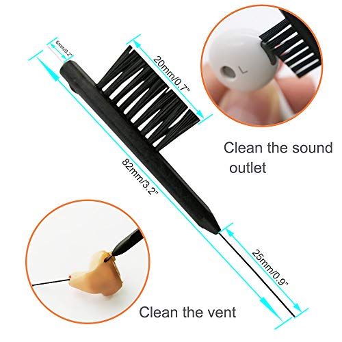 Anico 8 pieces hearing aid amplifier cleaning tools, earbuds/Headphones/Airpods cleaner brush kits with case - Image 3