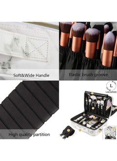 28Cms Large Makeup Organizer Bag Travel Train Case Portable Cosmetic Artist Storage Bag With Adjustable Dividers For Cosmetics Makeup Brushes (18 Inch (2 Layer)_Travel Makeup Case_White) - pzsku/ZA790FF8B59400A9A467AZ/45/_/1690022647/59af449c-1e1b-473e-a126-2e3df7a489f9