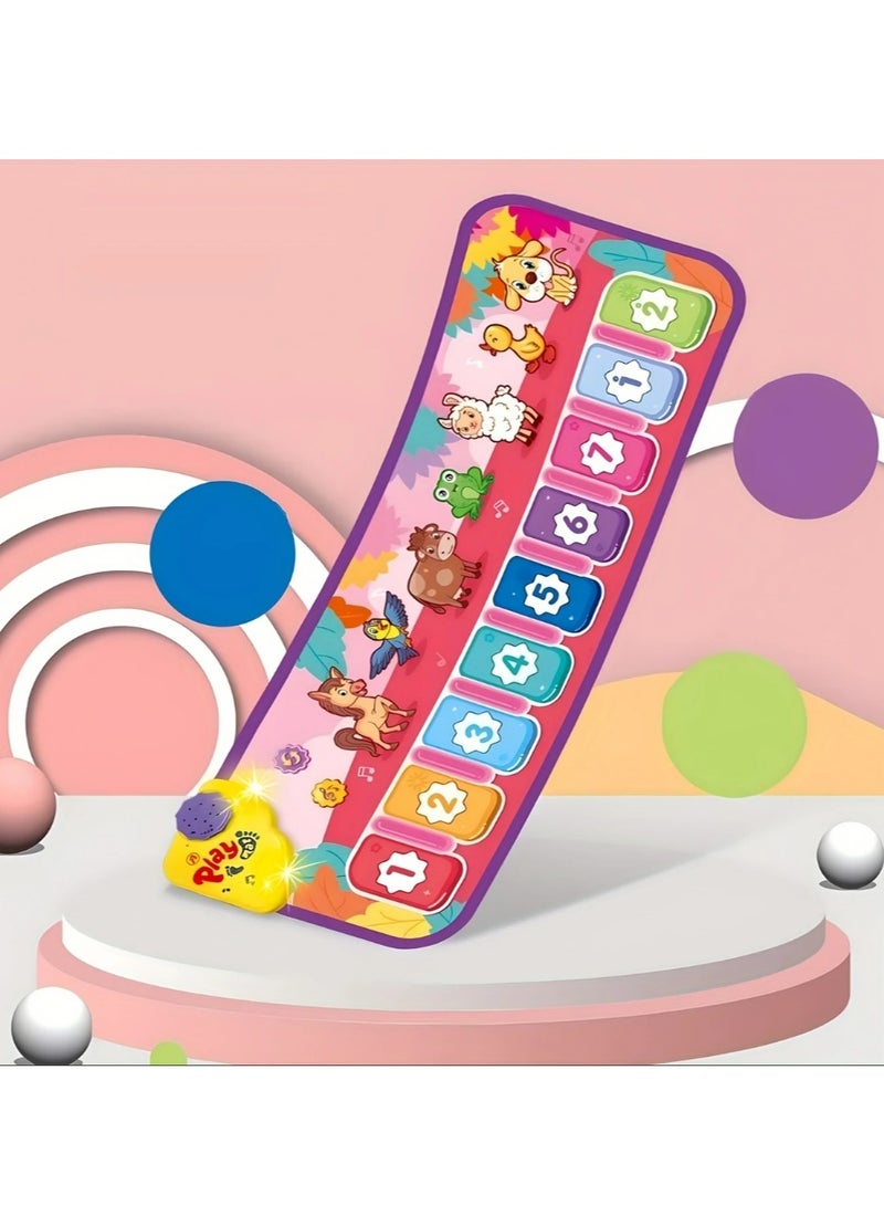 Interactive Musical Playmat with 25 Animal Sounds & Dance Features - Colorful PVC Piano Keyboard Touch Blanket for, Early Learning & Fun Family Bonding Activity, Perfect Christmas Gift for Boys and, Family Fun Time | Colorful Floor Mat | Safe for - Image 4