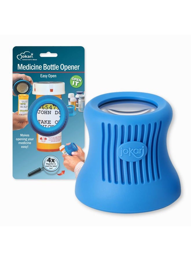 Jokari Medicine Bottle Opener Opens Bottles For Fast Access To Tablets Capsules Pill Bottle Opener Aids Elderly Seniors Or Anyone Who Suffers From Arthritis Or Arthritic Hands 1 Pack Blue - Image 1