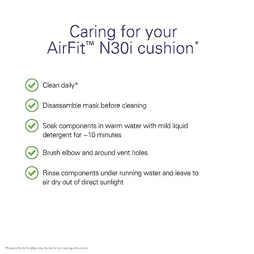 ResMed AirFit N30i Cushion - Nasal CPAP Mask Cushion Replacement - Soft Silicone - Quiet Venting - CPAP Supplies & Accessories - Wide - Image 5