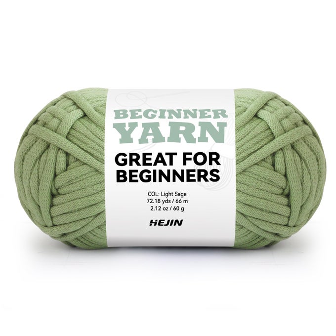 60G LIGHT SAGE YARN FOR CROCHETING AND KNITTING66M 72YDS COTTON YARN FOR BEGINNERS WITH EASYTOSEE STITCHESWORSTEDWEIGHT MEDIUM 4COTTONNYLON BLEND YARN FOR BEGINNERS CROCHET KIT MAKING