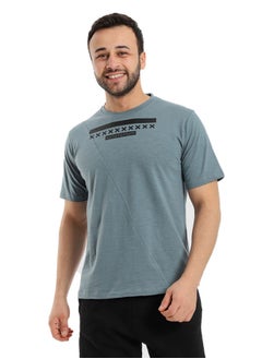 White Rabbit Slip On Heather Greenish Grey Short Sleeves