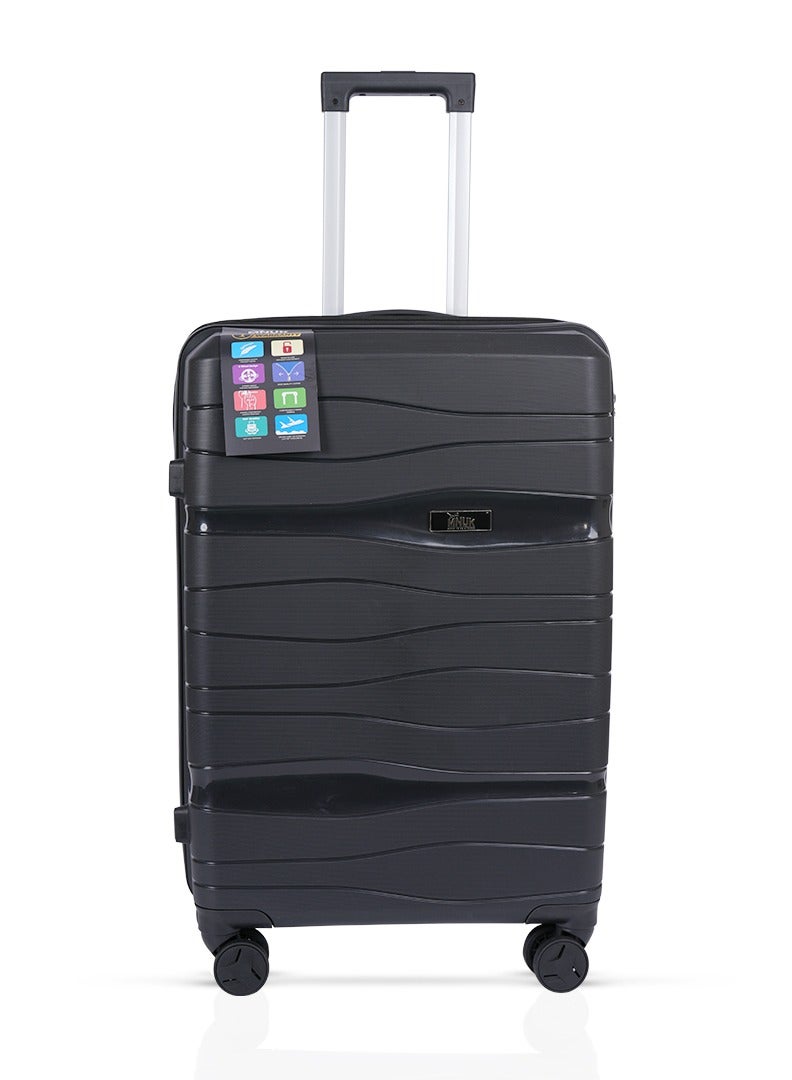 منيك حقيبة سفر فياجيرو  بوصة | مادة  صلبة سهلة الحركة مع قفل  | عجلات مزدوجة  درجة | متوسطة - أسود - Image 1