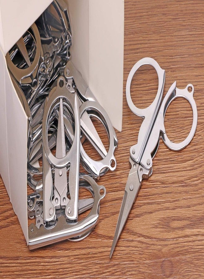 Shapenty Stainless Steel Folding Portable Travel Scissors Small Pocket Foldable Paper String Craft Shred Scissors, 15 Pack - Image 5