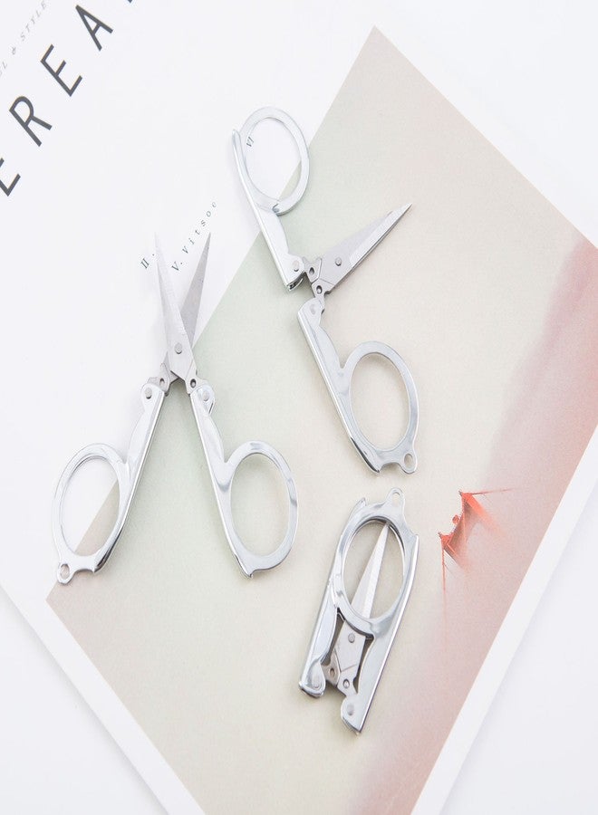 Shapenty Stainless Steel Folding Portable Travel Scissors Small Pocket Foldable Paper String Craft Shred Scissors, 15 Pack - Image 2