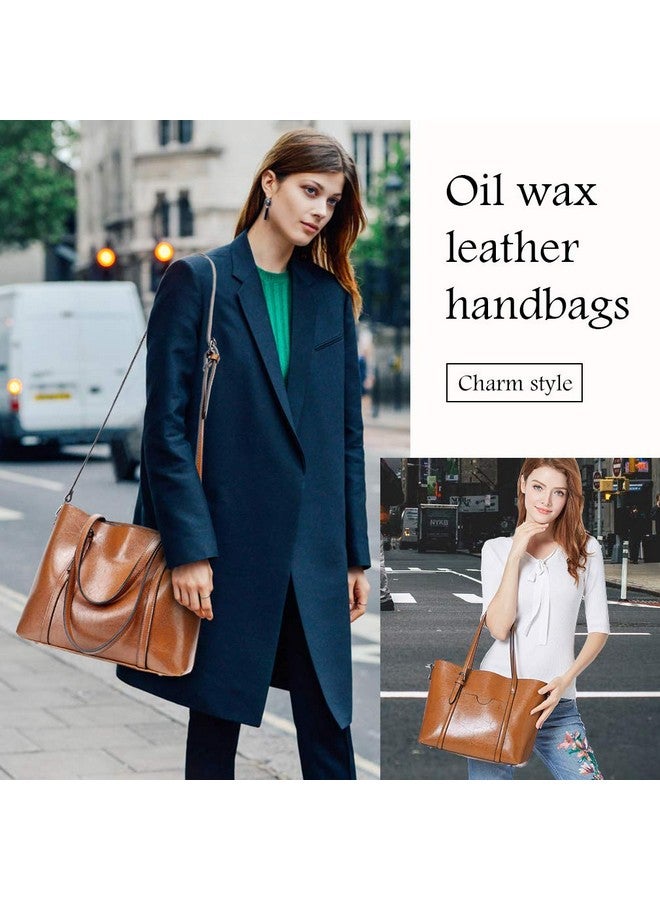 Pahajim Womens Leather Purses And Handbags Top Handle Satchel Bags Tote Bags Tote Purses For Women - Image 2