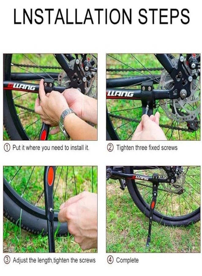 FCCRACING Aluminum-Alloy Side Kickstand for Road Bike Mountain Bicycle (Black) - Image 4