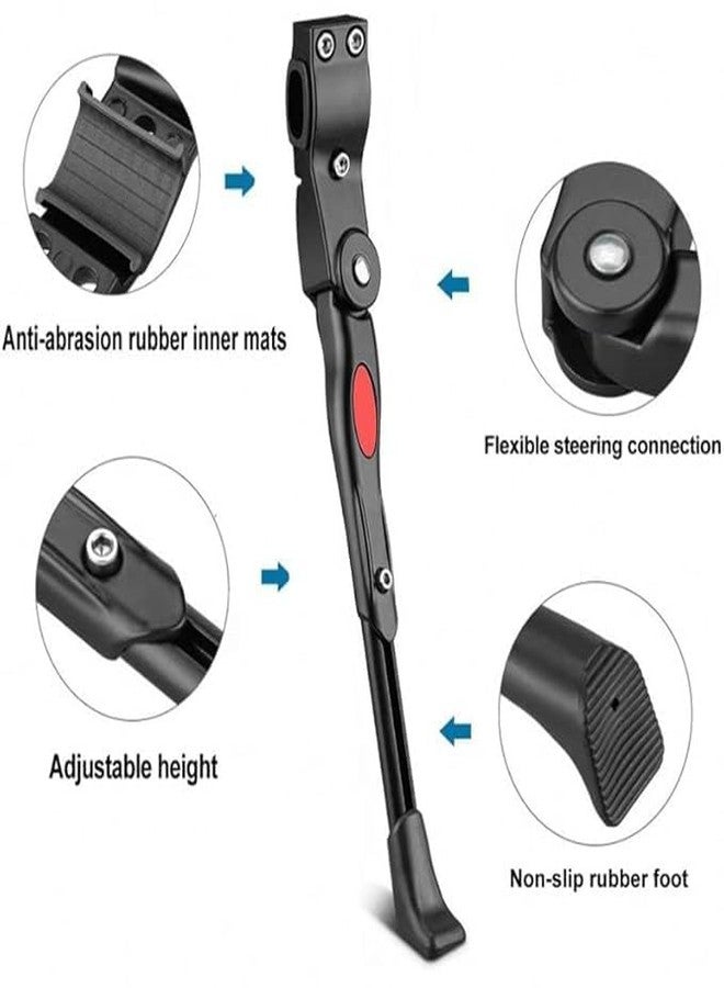 FCCRACING Aluminum-Alloy Side Kickstand for Road Bike Mountain Bicycle (Black) - Image 2