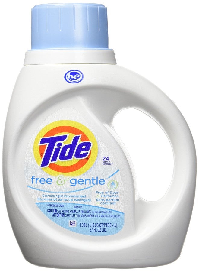 Tide Free & Gentle HE Liquid Laundry Detergent, Unscented, 1.09 L (24 Loads) - Packaging May Vary - Image 1