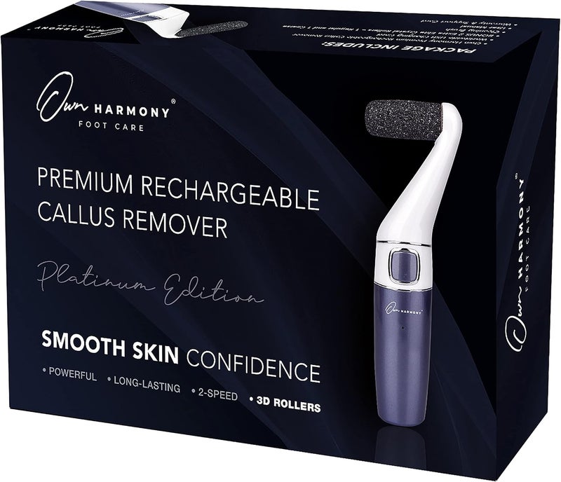 Own Harmony Electric Hard Skin Remover Rechargeable Own Harmony Professional Pedicure Tools CR1700 Best Electronic Foot File Sander Perfect Pedi for Callus Removal and Dry Cracked Heels Feet Care USB Cord - Image 1
