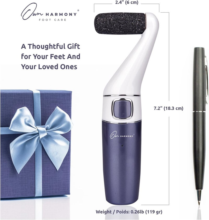 Own Harmony Electric Hard Skin Remover Rechargeable Own Harmony Professional Pedicure Tools CR1700 Best Electronic Foot File Sander Perfect Pedi for Callus Removal and Dry Cracked Heels Feet Care USB Cord - Image 3
